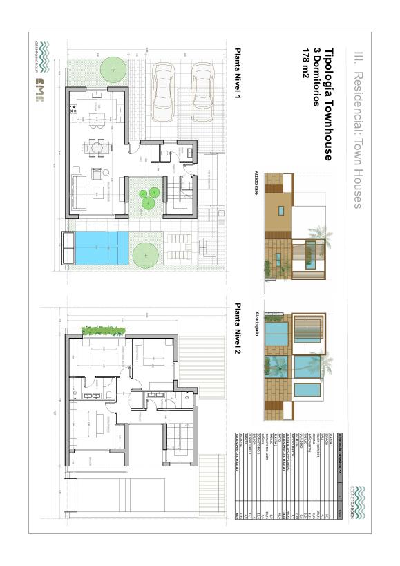 3 bedroom floor plan — Secret Garden Condos — Los Corales, Bávaro, Punta Cana
