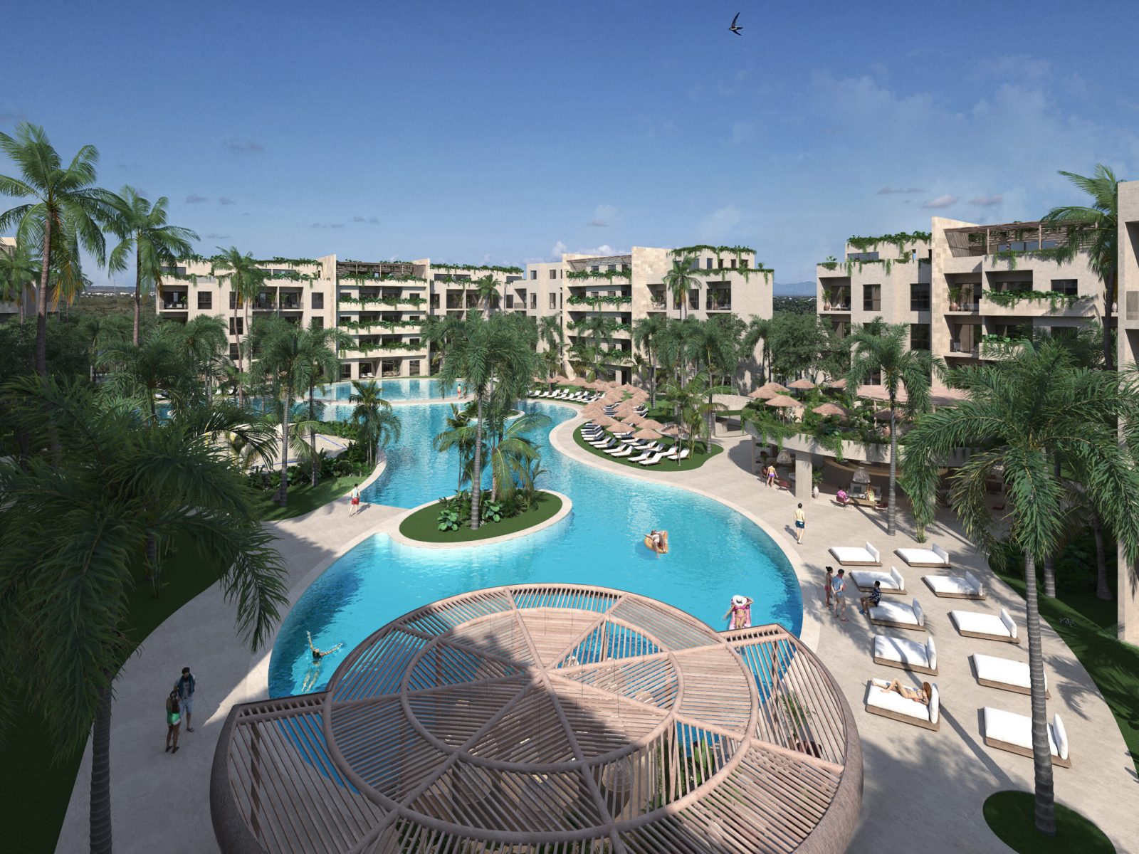 Resort lagoon pool at Secret Garden Condos